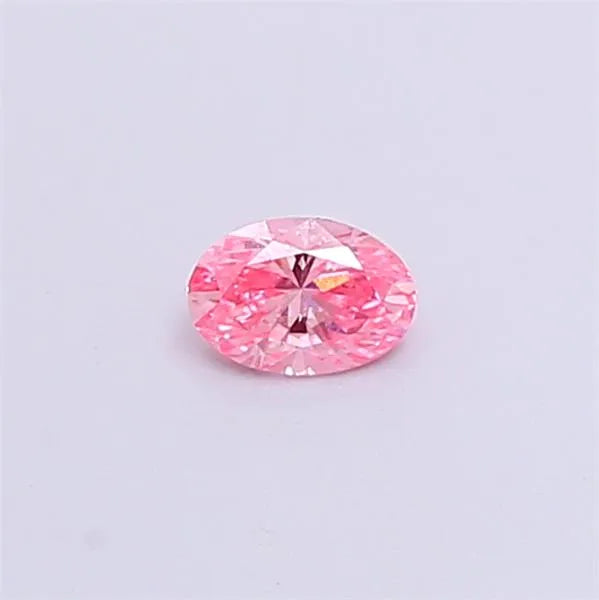 0.16ct Oval Lab Grown Diamond (Colour Fancy Vivid Pink, Clarity VS1, IGI Certified)