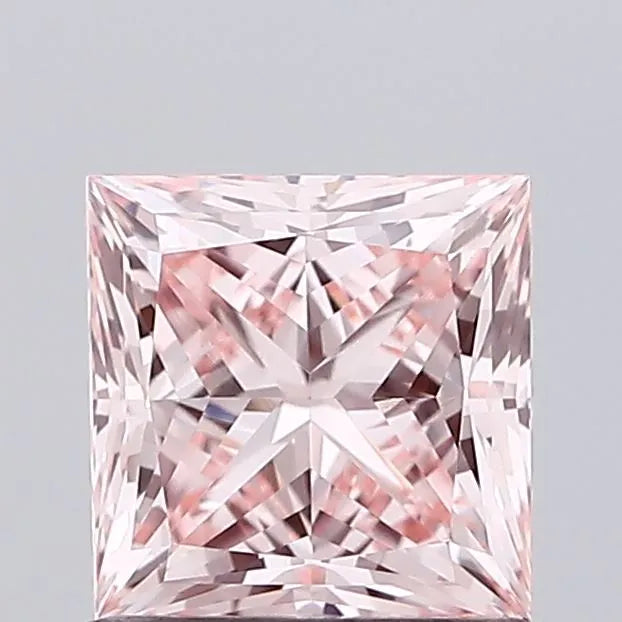 0.92ct Princess Lab Grown Diamond (Colour Fancy Intense Pink, Clarity VVS2, IGI Certified)