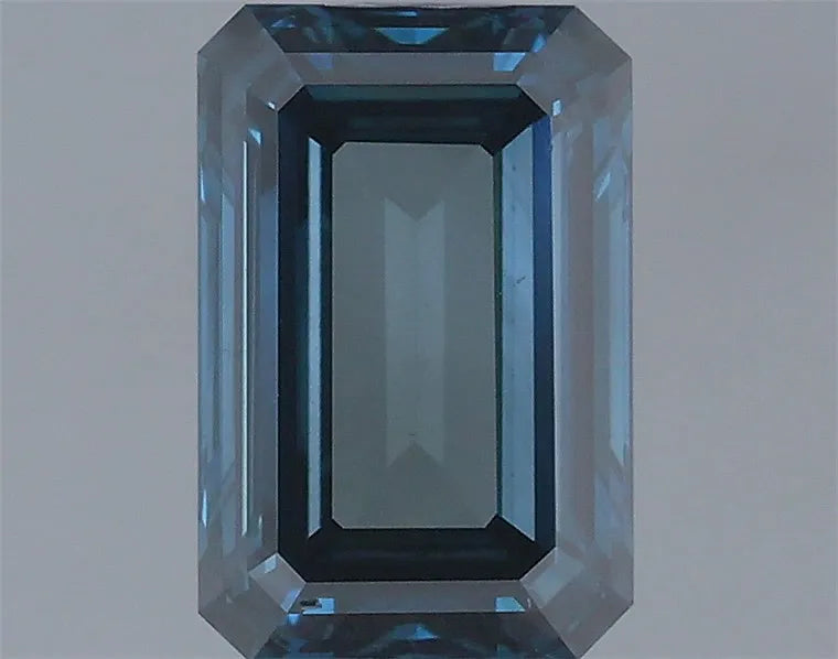 1.26ct Emerald Lab Grown Diamond (Colour Fancy Deep Greenish Blue, Clarity VS2, Cut VG, IGI Certified)