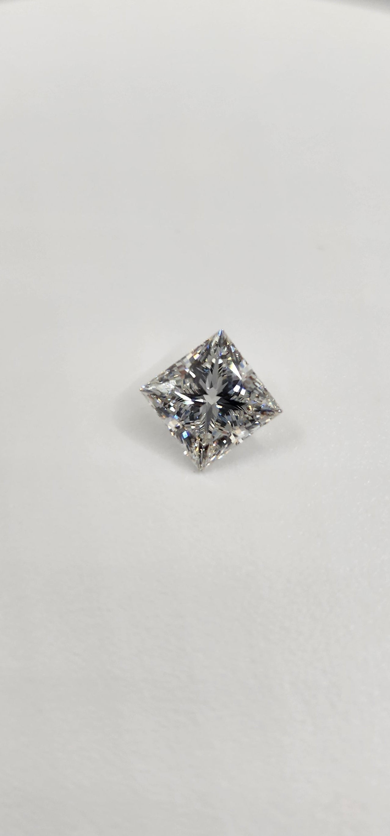 3.03 Princess Lab Grown Diamond, Color G, VS1 Clarity IGI Certified