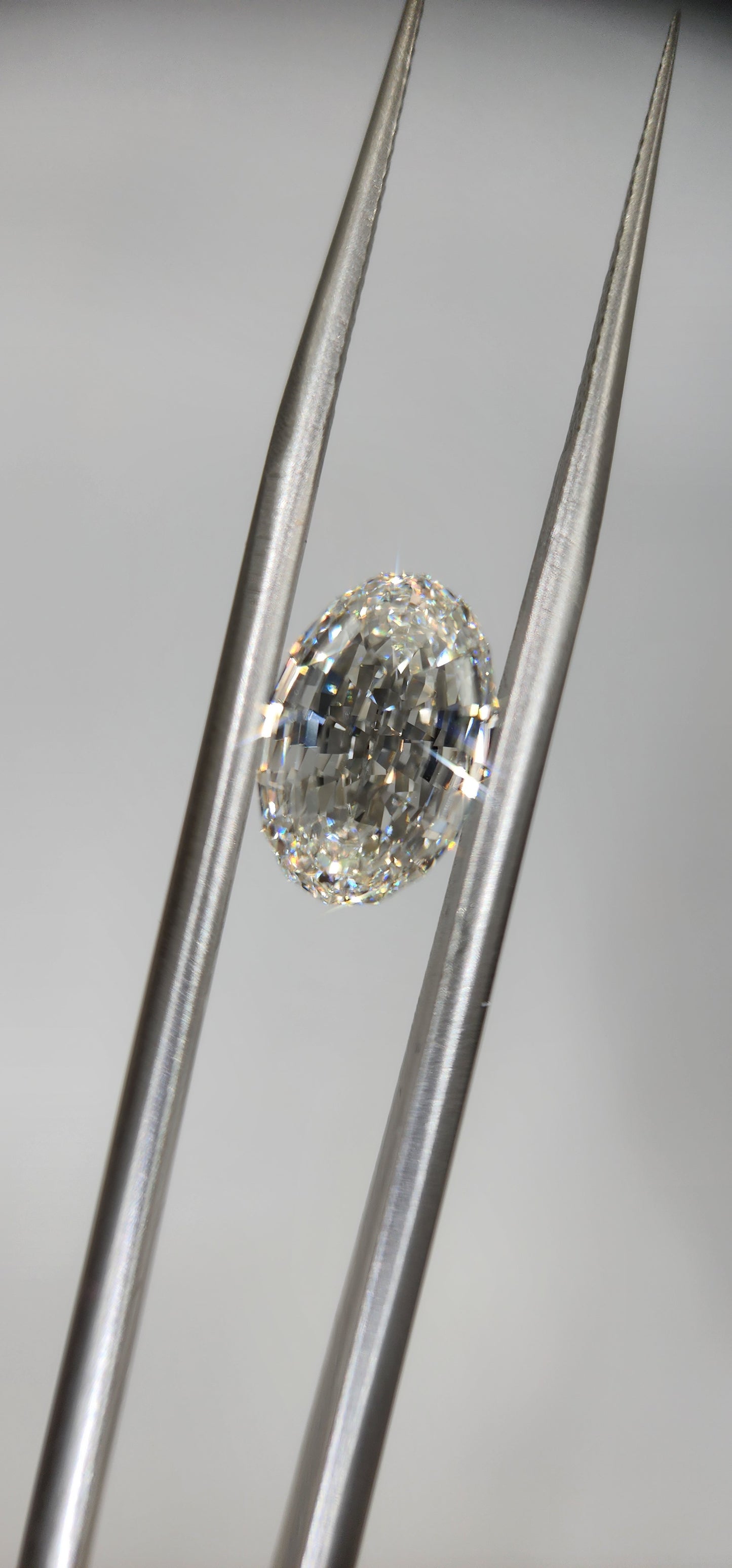 4.14 Carat Portuguese Oval Lab Grown Diamond, Color G, VS1 Clarity IGI Certified