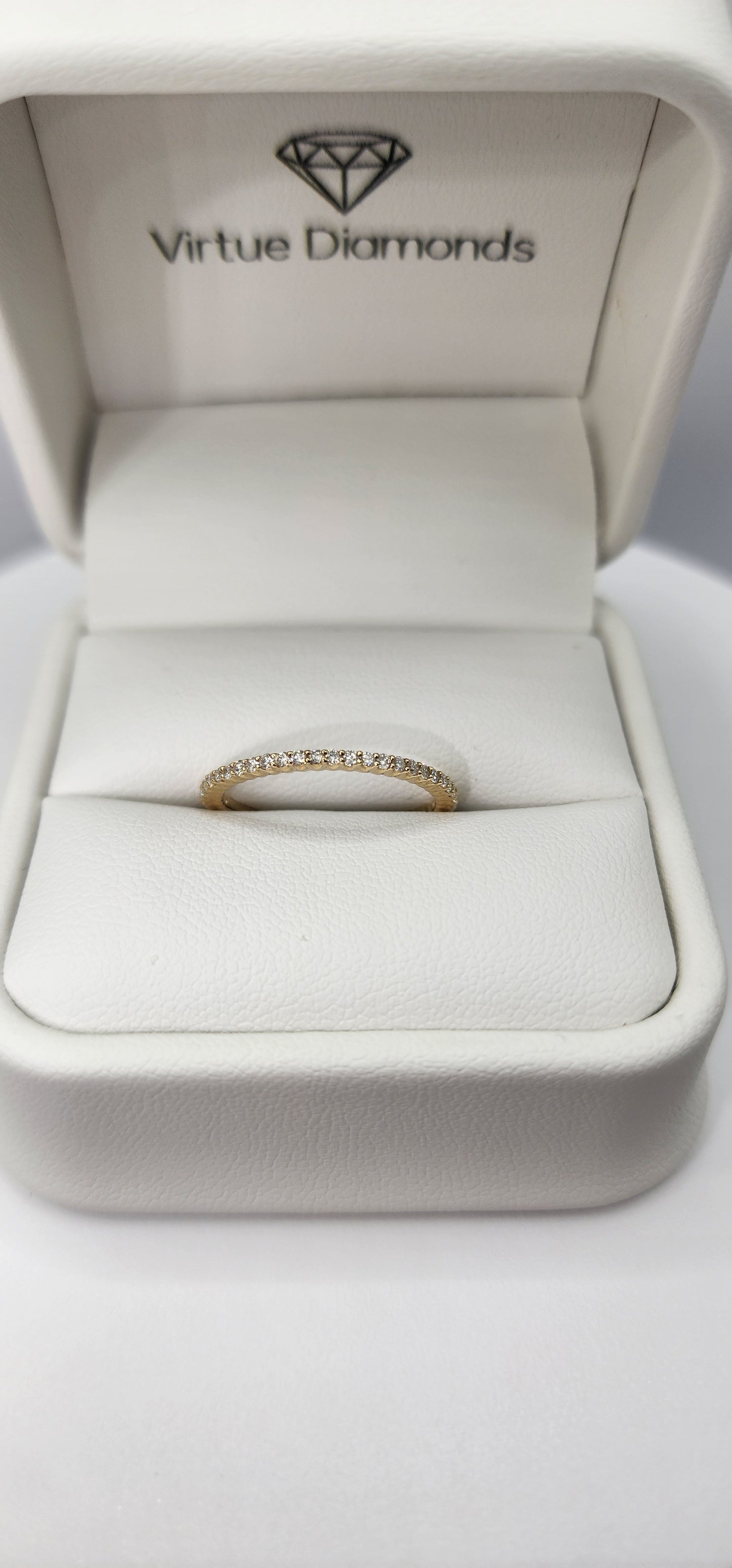 Dainty Stacking Ring - 14K Yellow Gold - .28 CTW Lab Grown Diamonds Size 7
