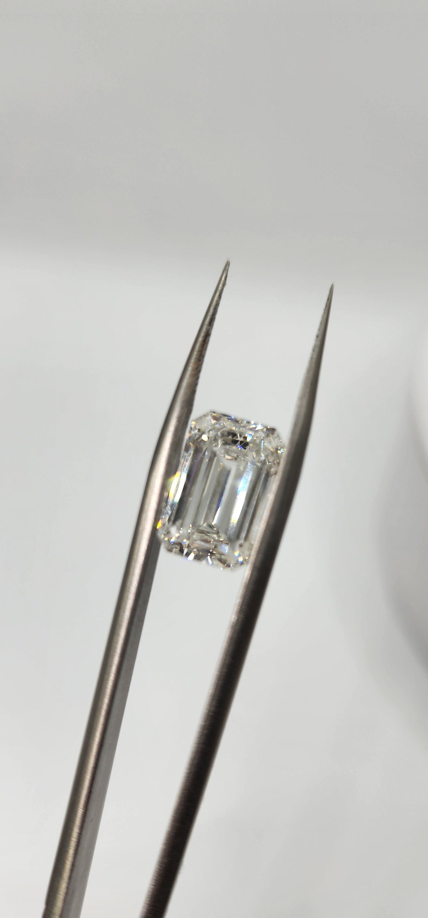 5.01 Carat Emerald Lab Grown Diamond, Color F, VS1 Clarity, Uncertified