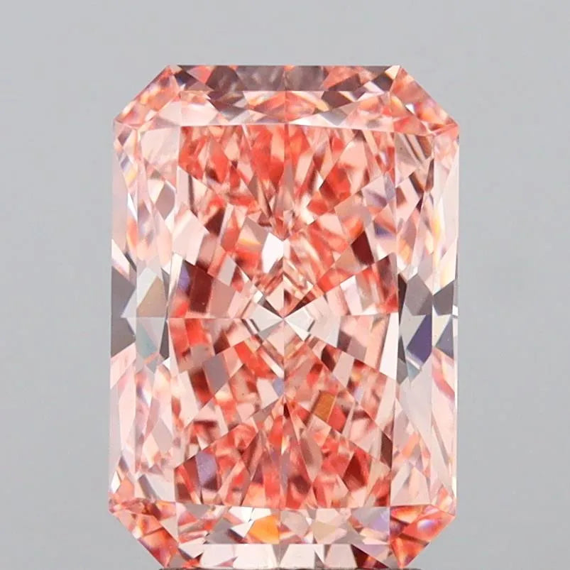 3.99ct Radiant Lab Grown Diamond (Colour Fancy Vivid Pink, Clarity VVS2, IGI Certified)