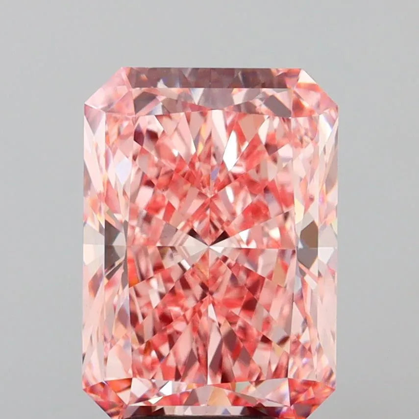 5.05ct Radiant Lab Grown Diamond (Colour Fancy Vivid Pink, Clarity VVS2, IGI Certified)