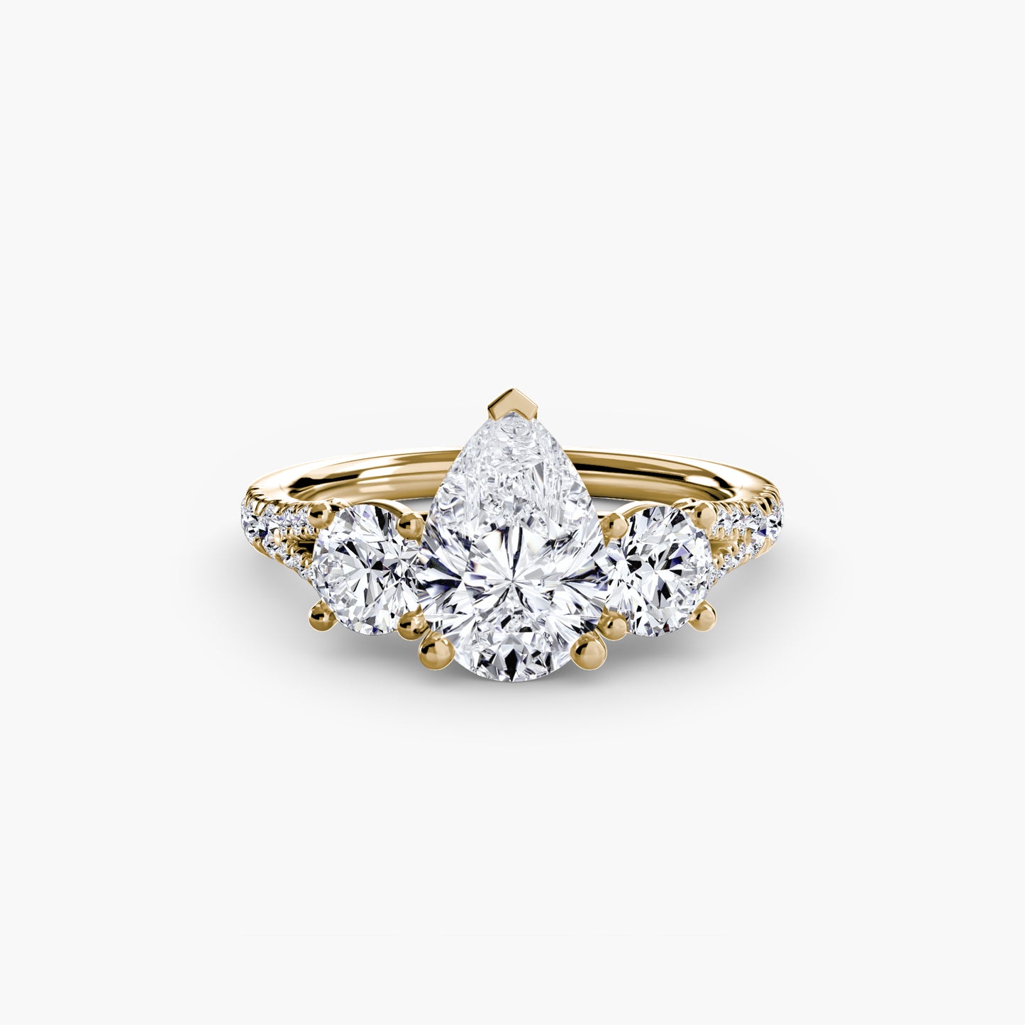 The "Loveland" Three-Stone with Pavé Band