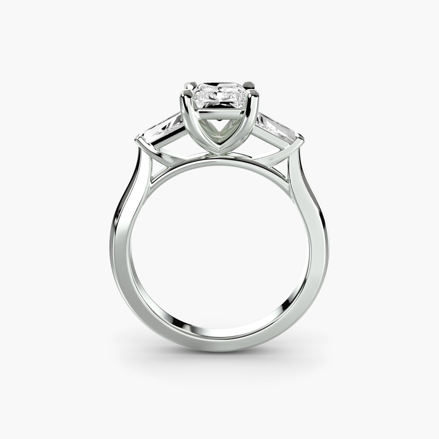 The "Amalfi" Three-Stone Ring (Baguette Side Stones)