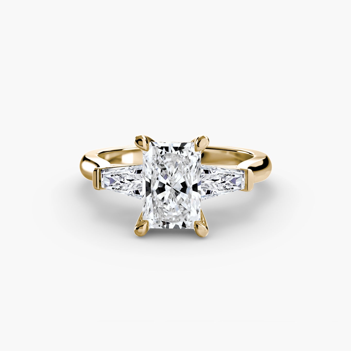 The "Amalfi" Three-Stone Ring (Baguette Side Stones)