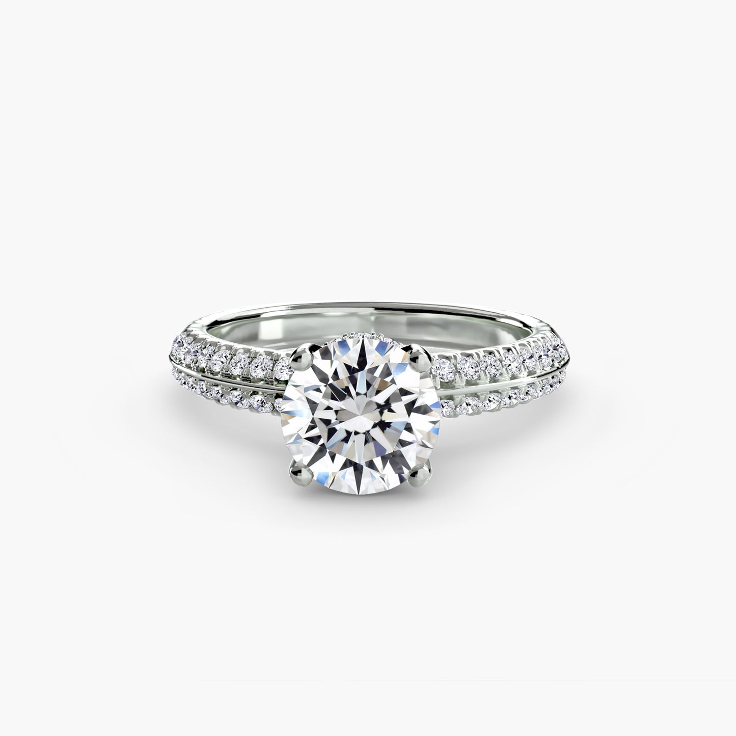 The "Quebec" Solitaire with Pavé