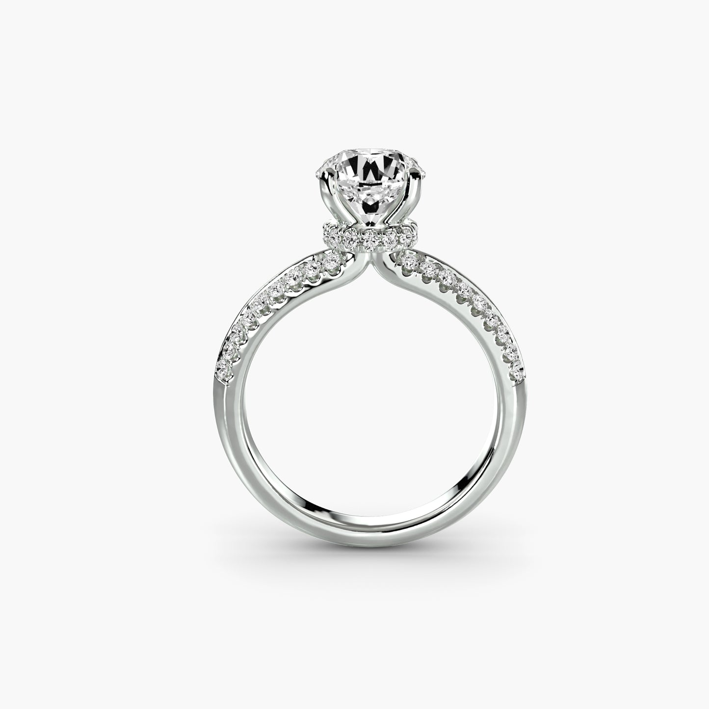 The "Quebec" Solitaire with Pavé