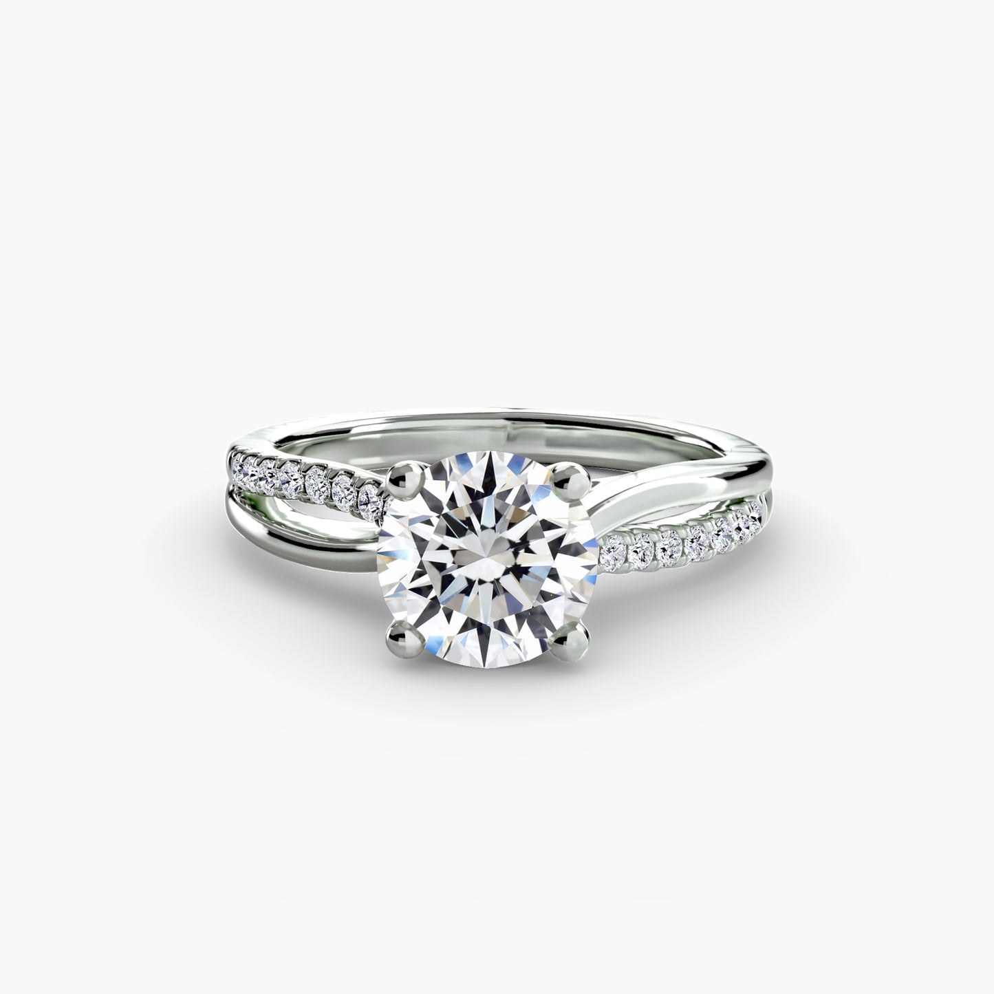 The "Dublin" Split Shank Pavé Solitaire
