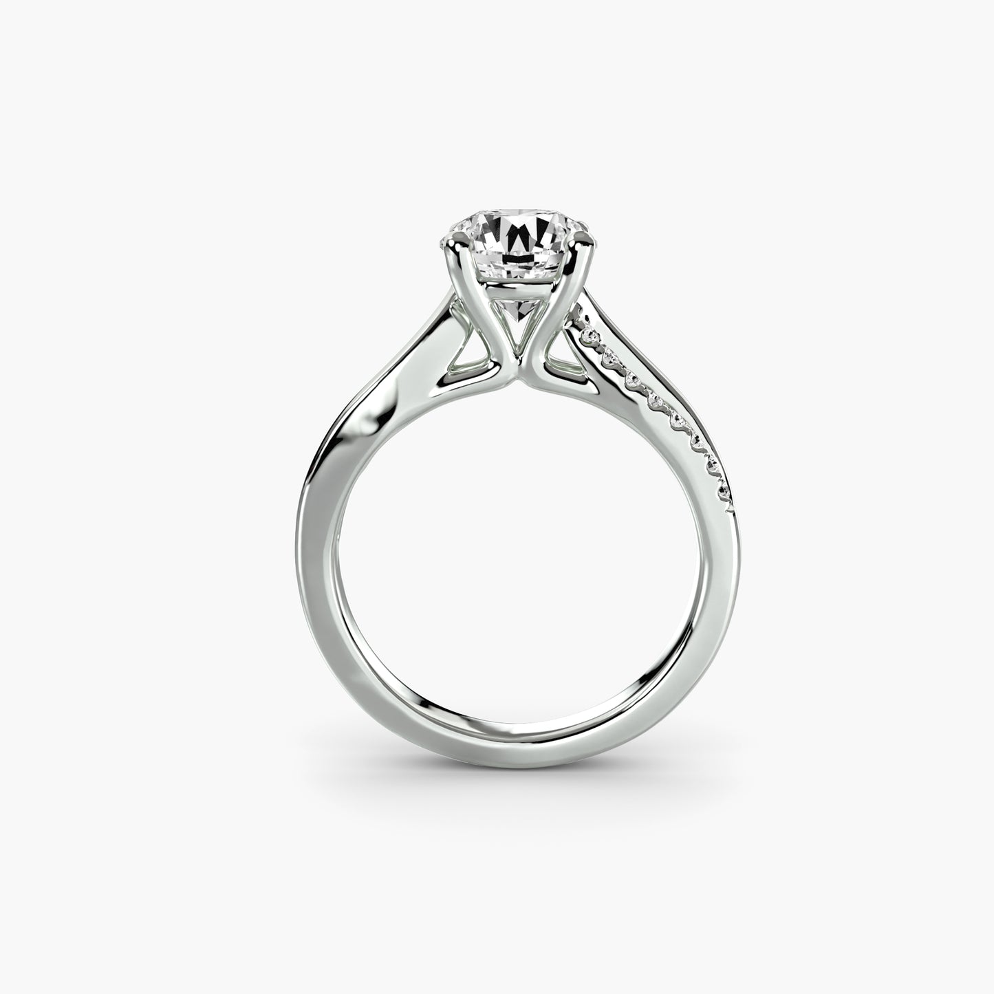 The "Dublin" Split Shank Pavé Solitaire