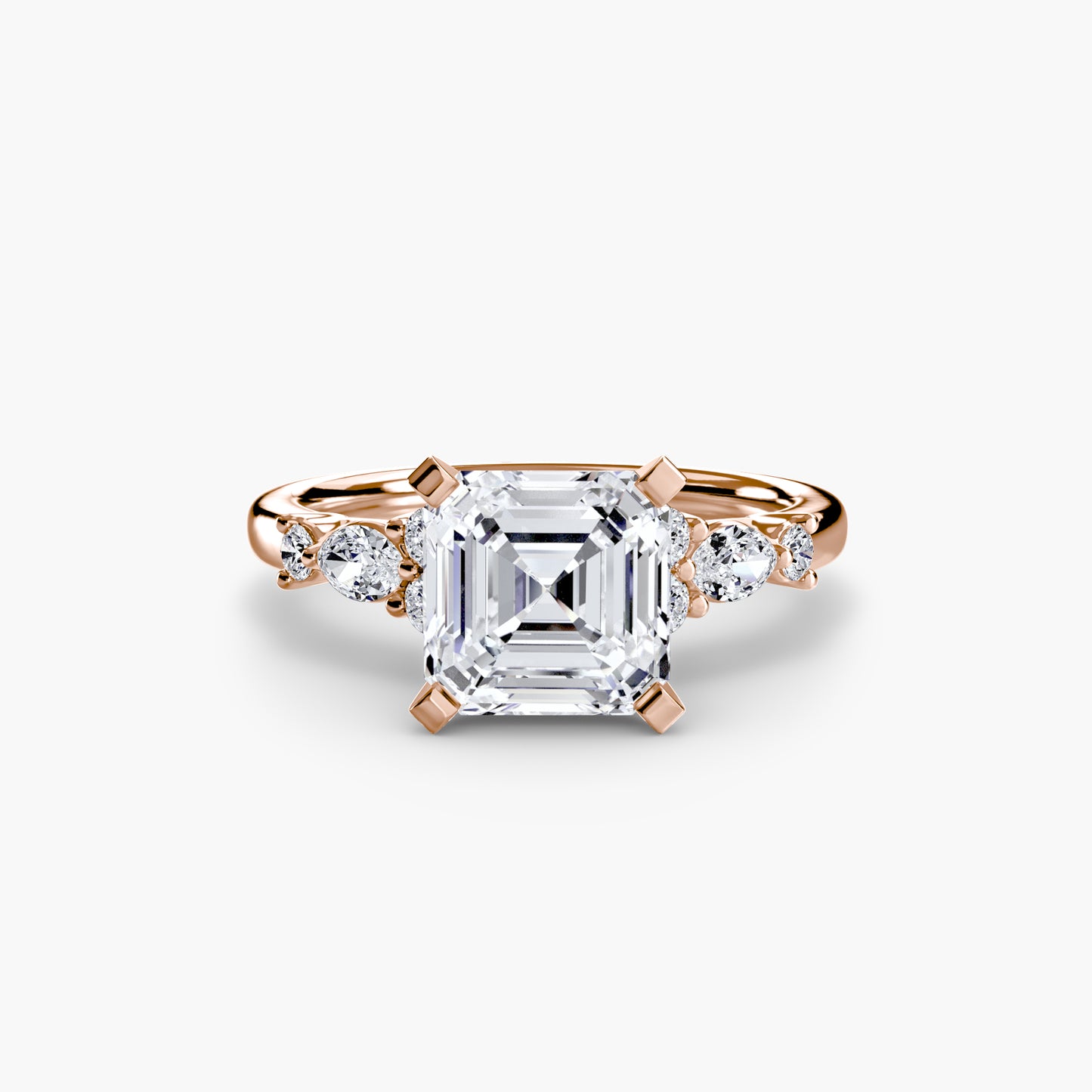The "St. Moritz" Floral Accent Solitaire