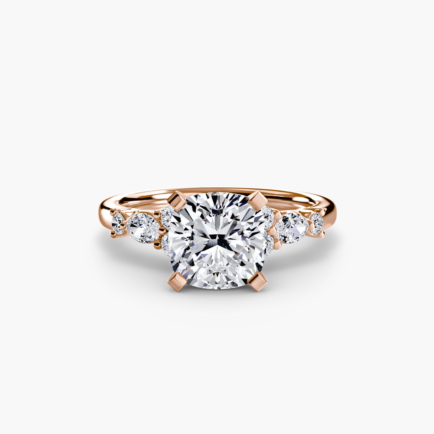 The "St. Moritz" Floral Accent Solitaire