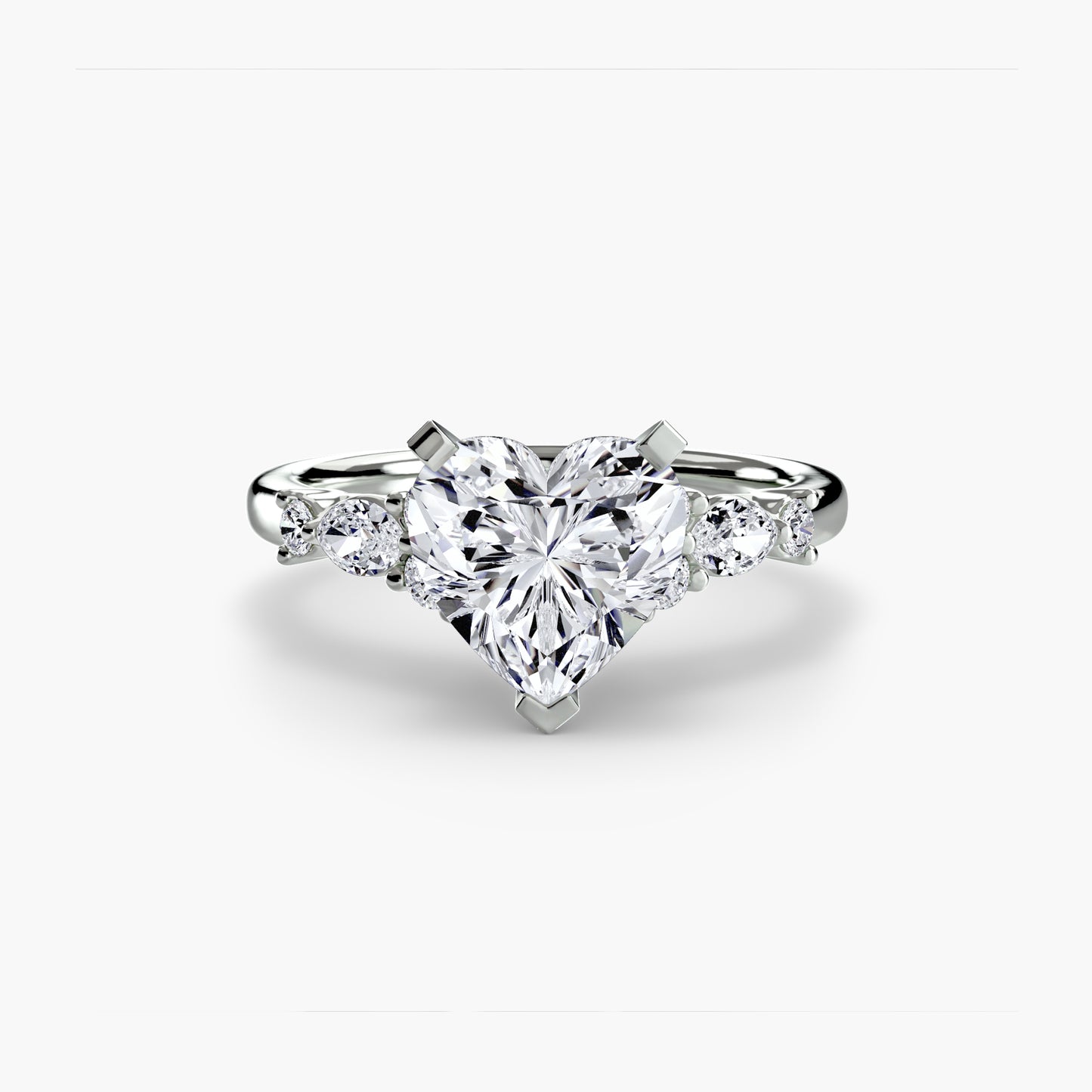 The "St. Moritz" Floral Accent Solitaire