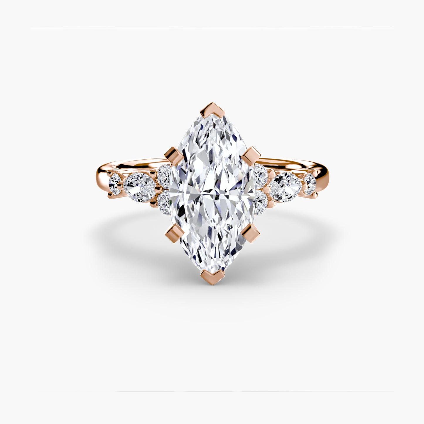 The "St. Moritz" Floral Accent Solitaire