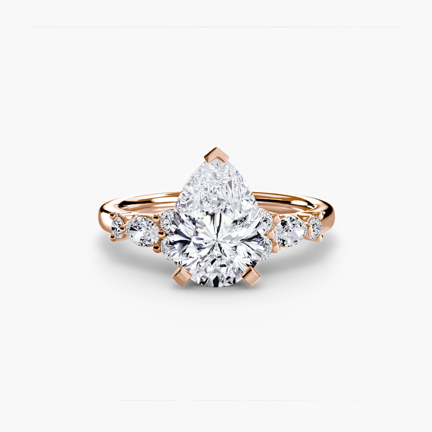 The "St. Moritz" Floral Accent Solitaire