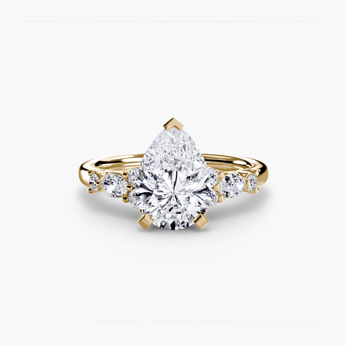 The "St. Moritz" Floral Accent Solitaire