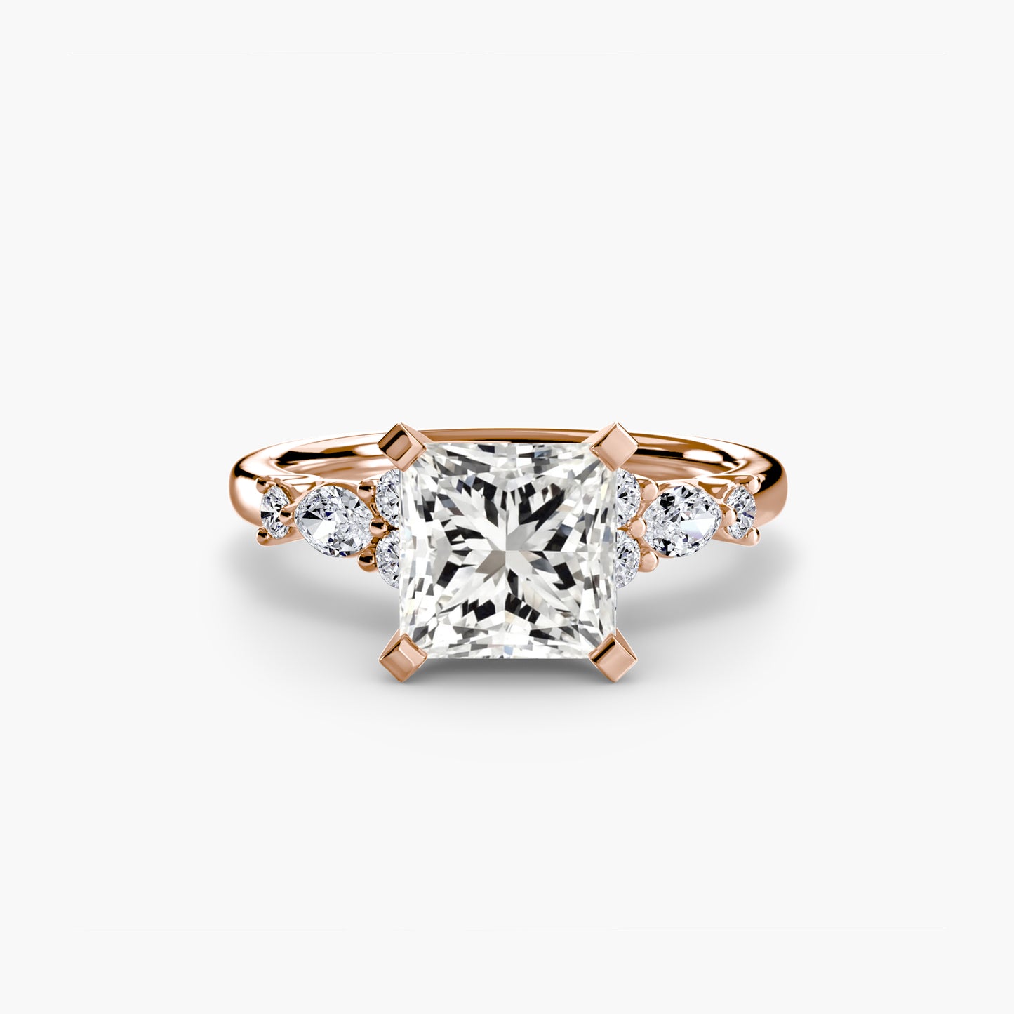 The "St. Moritz" Floral Accent Solitaire