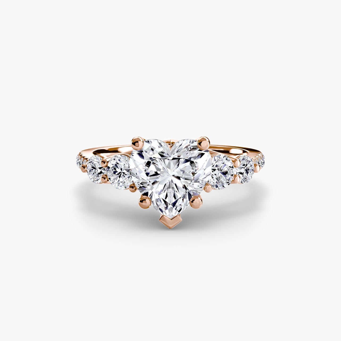The "Tahiti" Five Stone Ring with Pavé Band