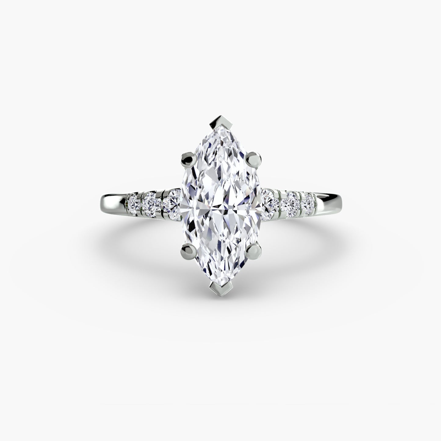 The "Charleston" Solitaire with Shoulder Accents