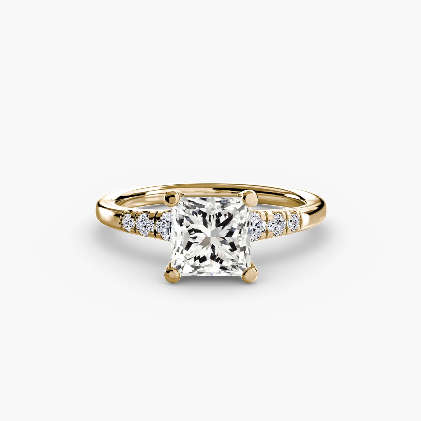The "Charleston" Solitaire with Shoulder Accents