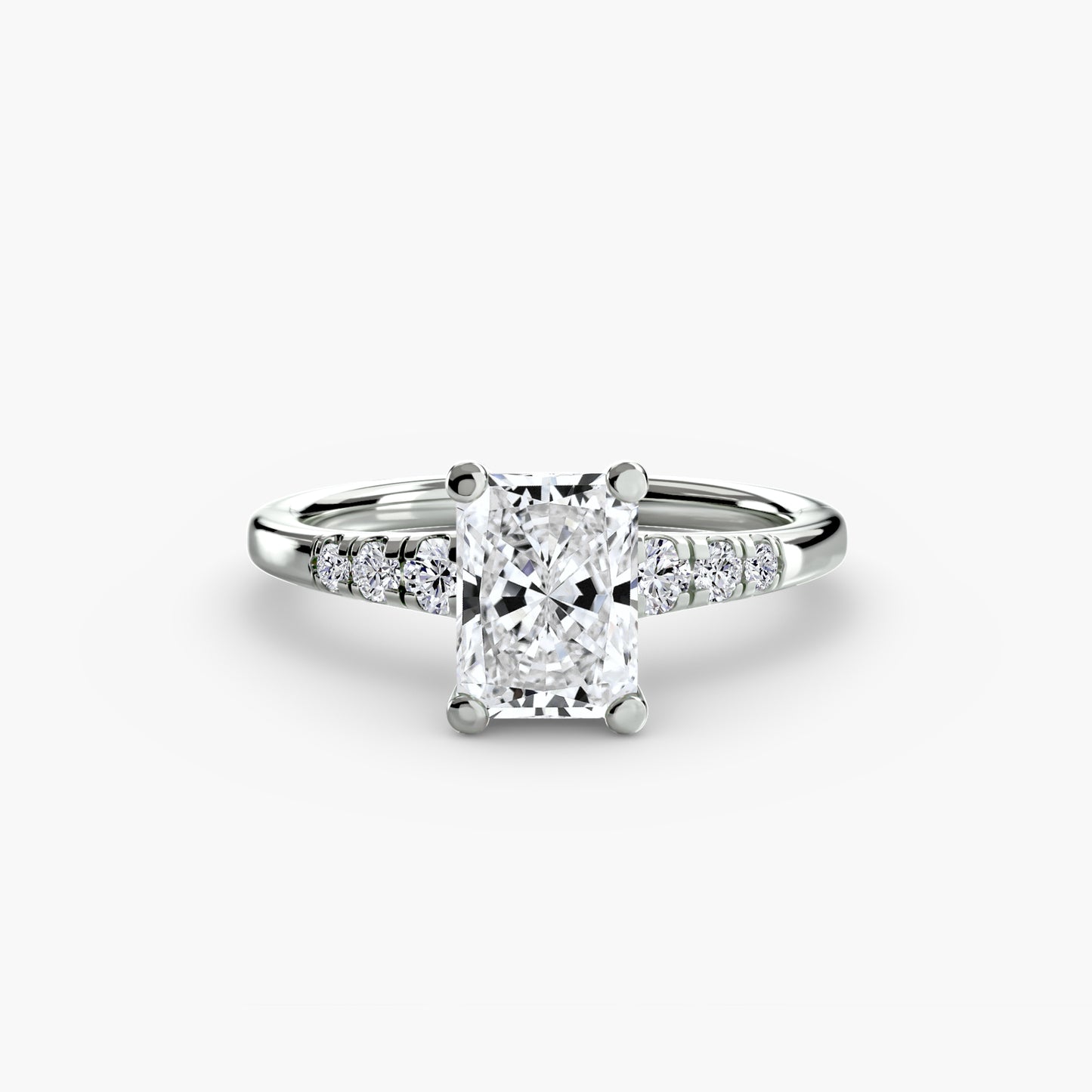 The "Charleston" Solitaire with Shoulder Accents