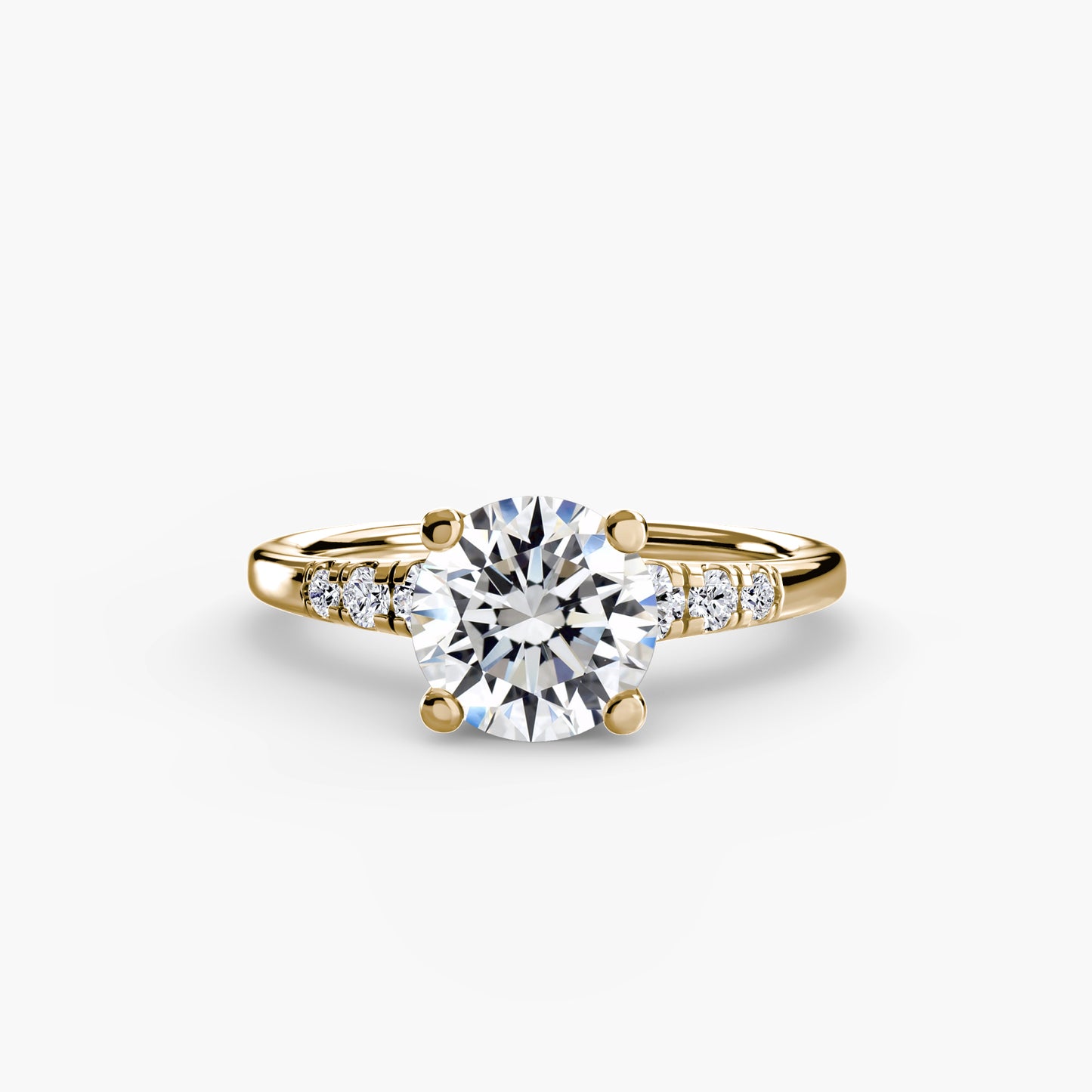 The "Charleston" Solitaire with Shoulder Accents