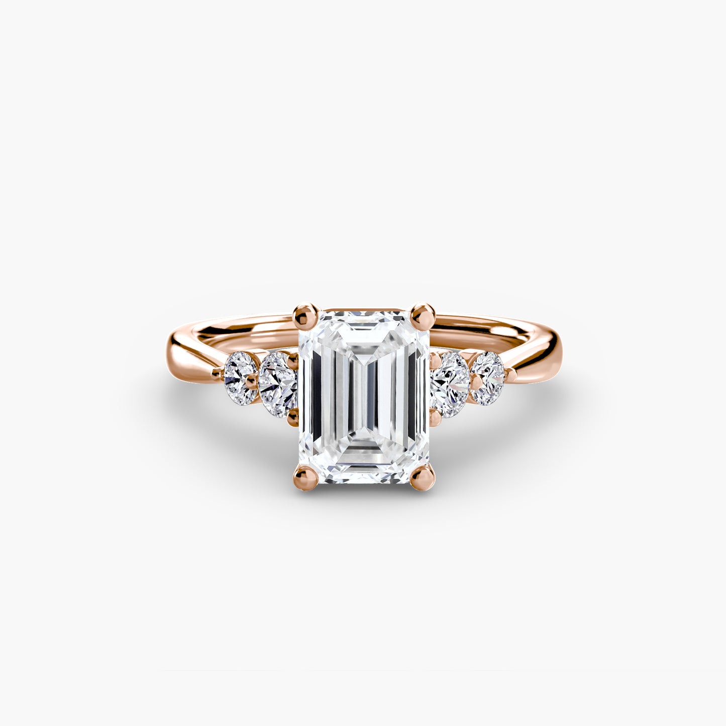 The "New Orleans" Solitaire with Shoulder Accents