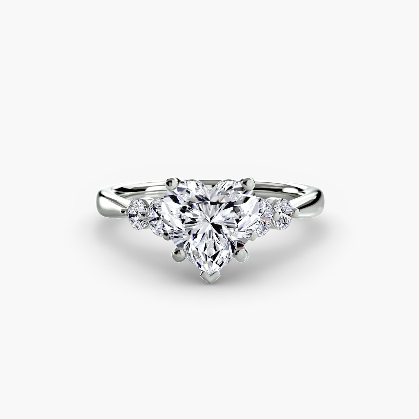 The "New Orleans" Solitaire with Shoulder Accents