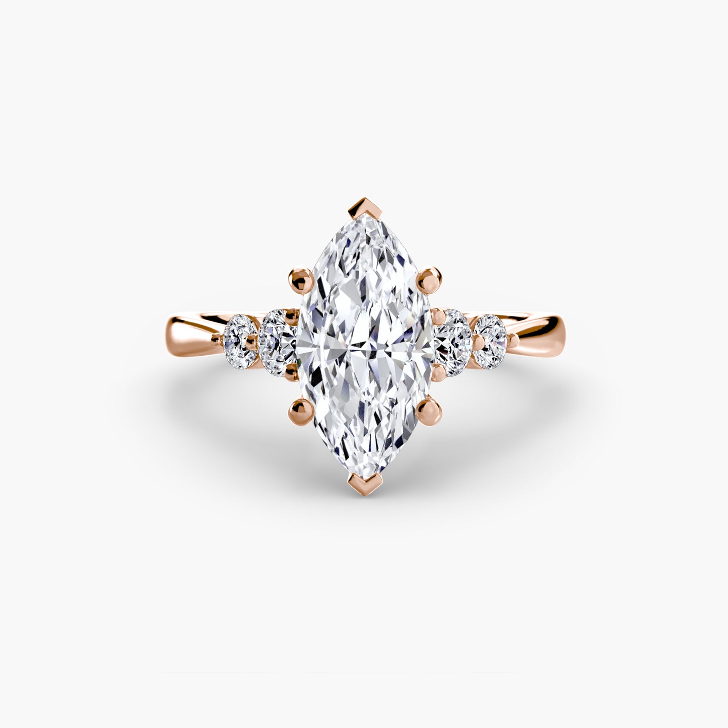 The "New Orleans" Solitaire with Shoulder Accents