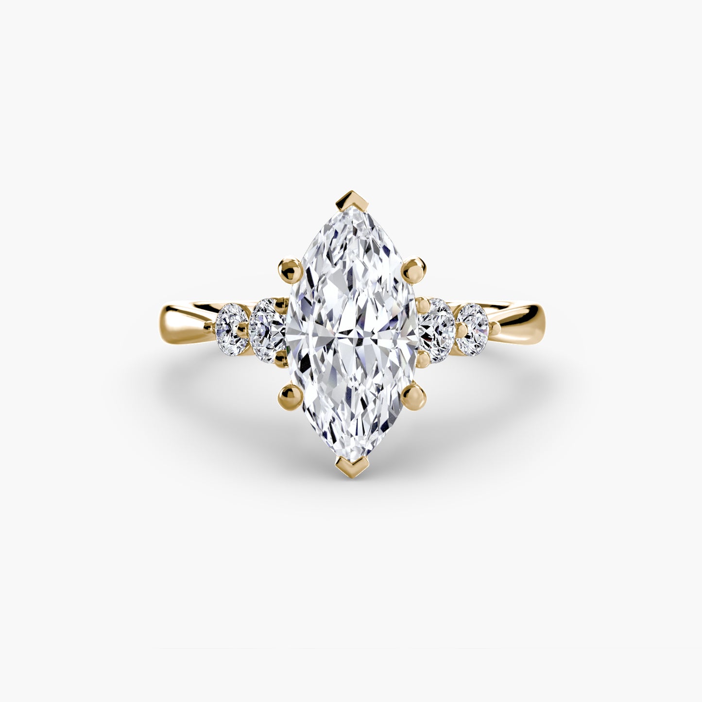 The "New Orleans" Solitaire with Shoulder Accents