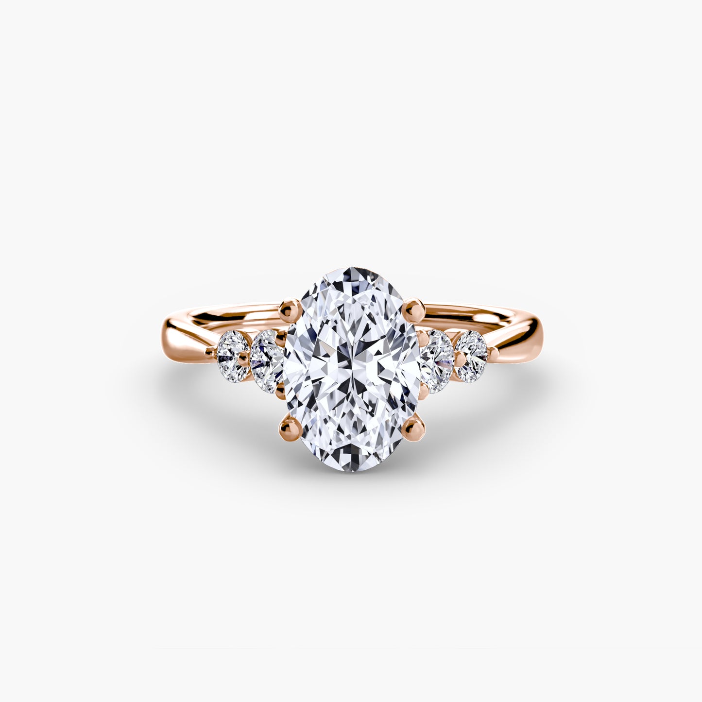 The "New Orleans" Solitaire with Shoulder Accents
