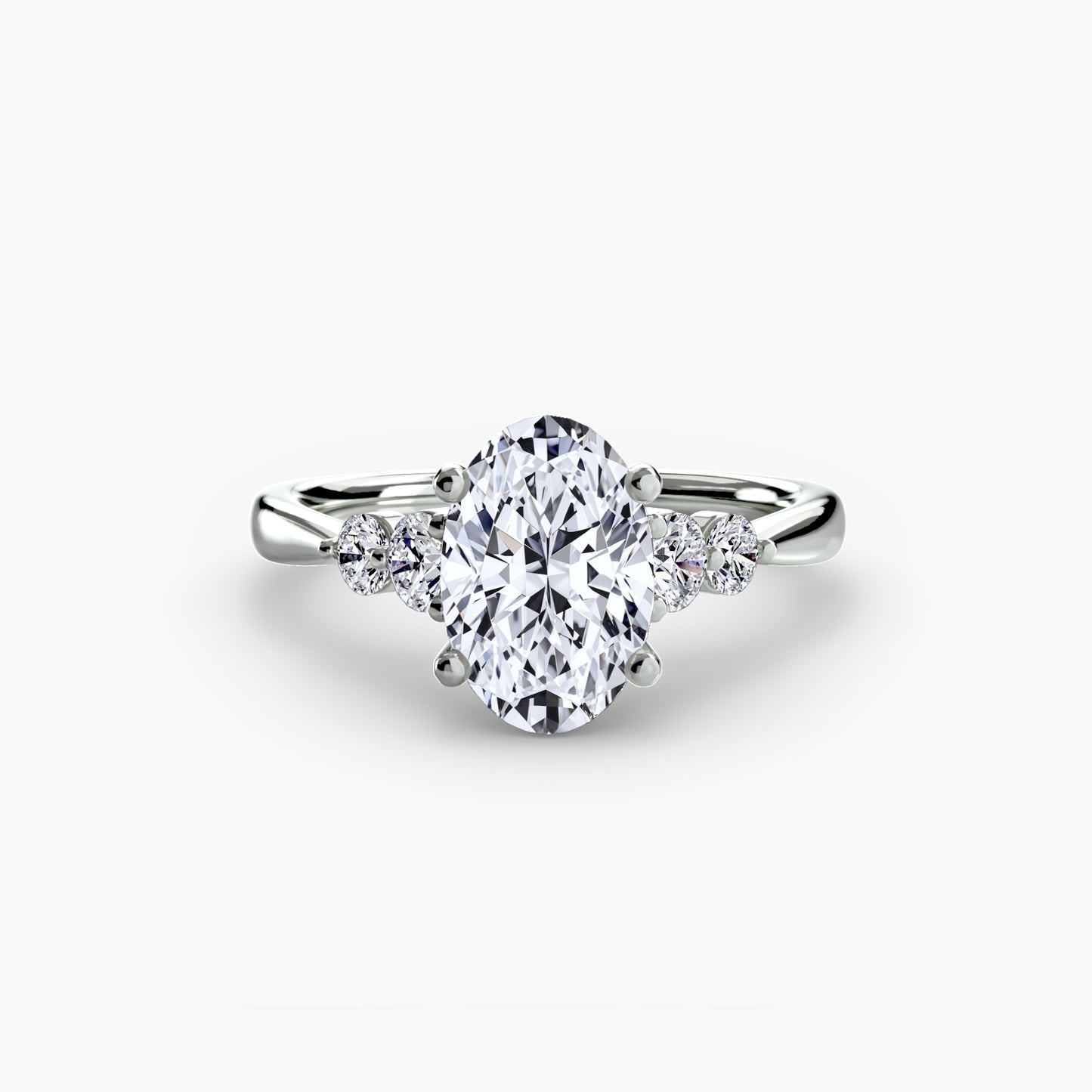 The "New Orleans" Solitaire with Shoulder Accents