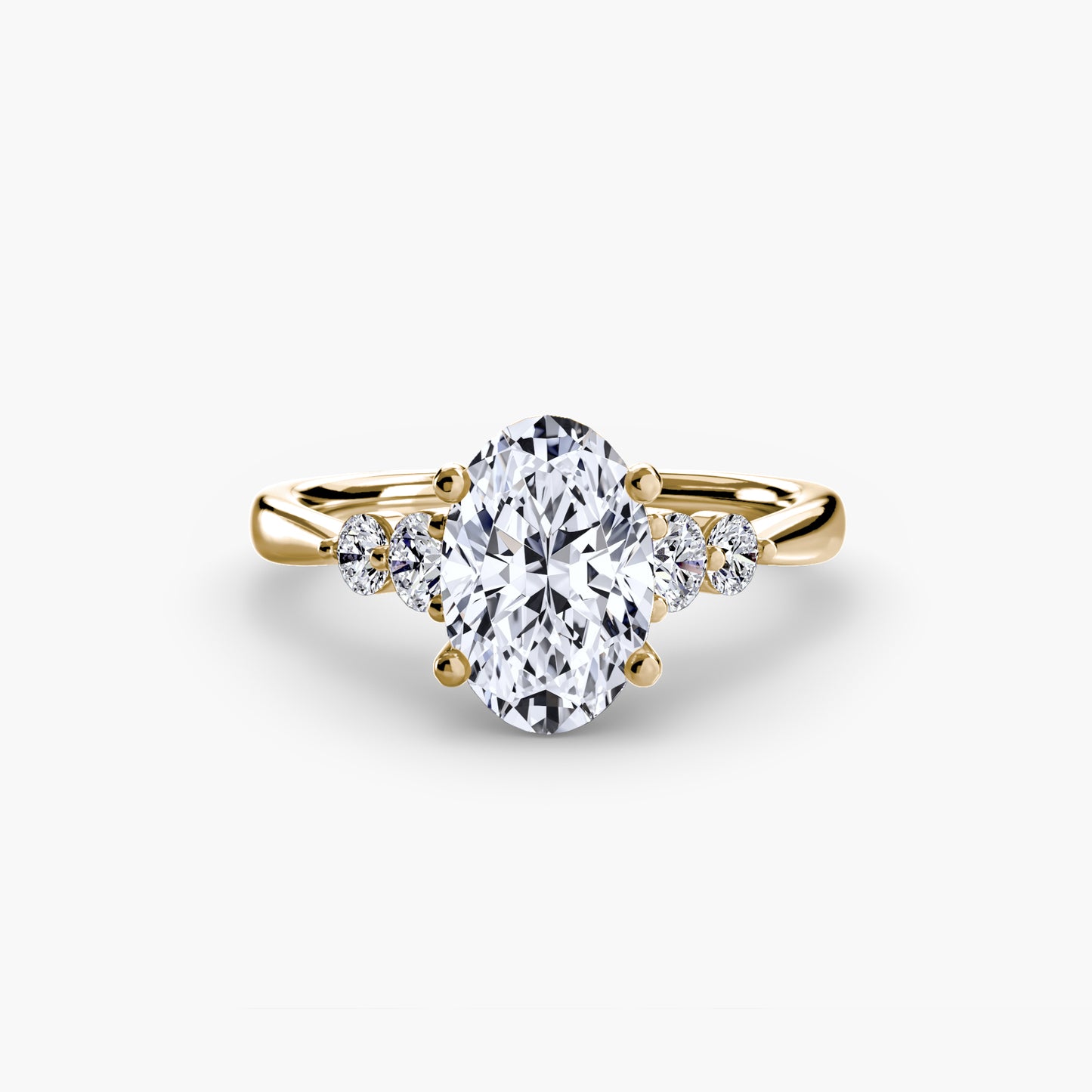 The "New Orleans" Solitaire with Shoulder Accents