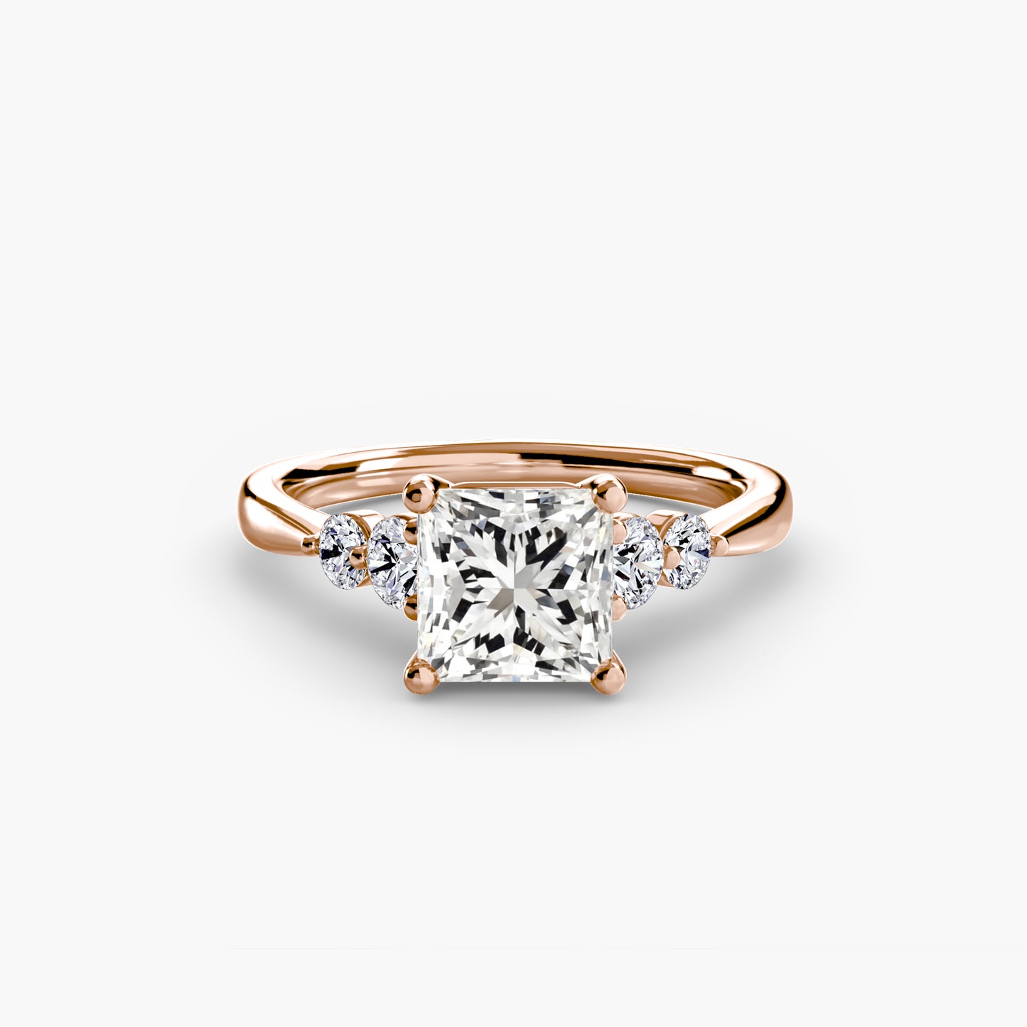 The "New Orleans" Solitaire with Shoulder Accents
