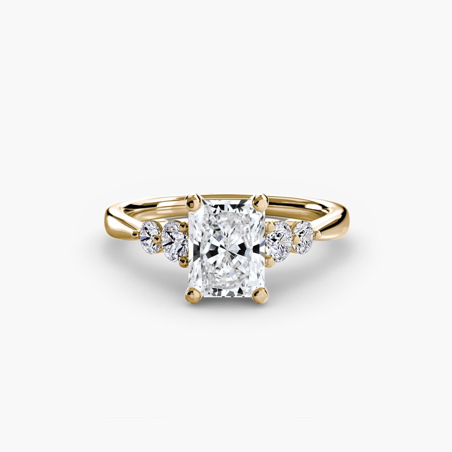 The "New Orleans" Solitaire with Shoulder Accents