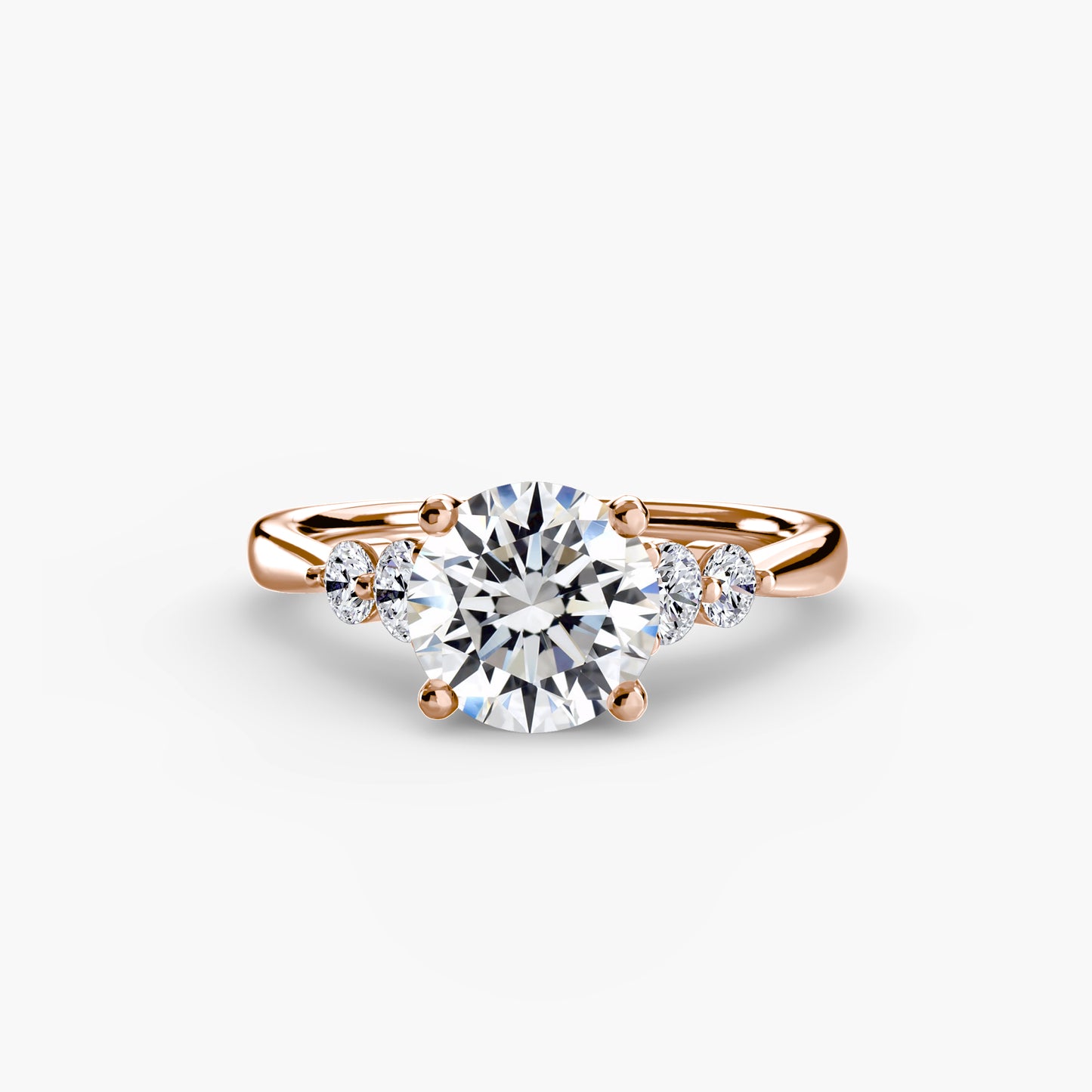 The "New Orleans" Solitaire with Shoulder Accents