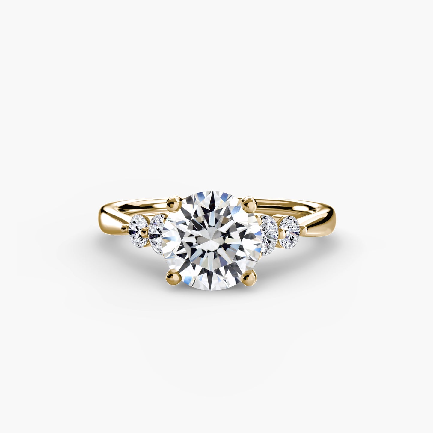 The "New Orleans" Solitaire with Shoulder Accents