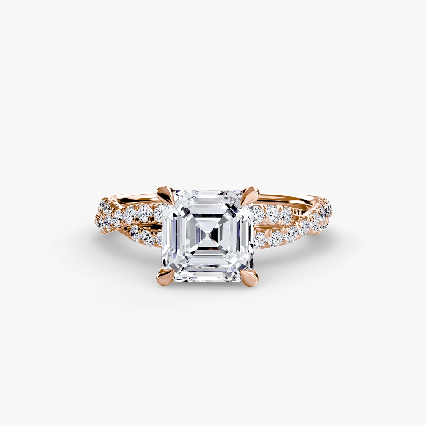 The "Rio" Twisted Pavé Solitaire