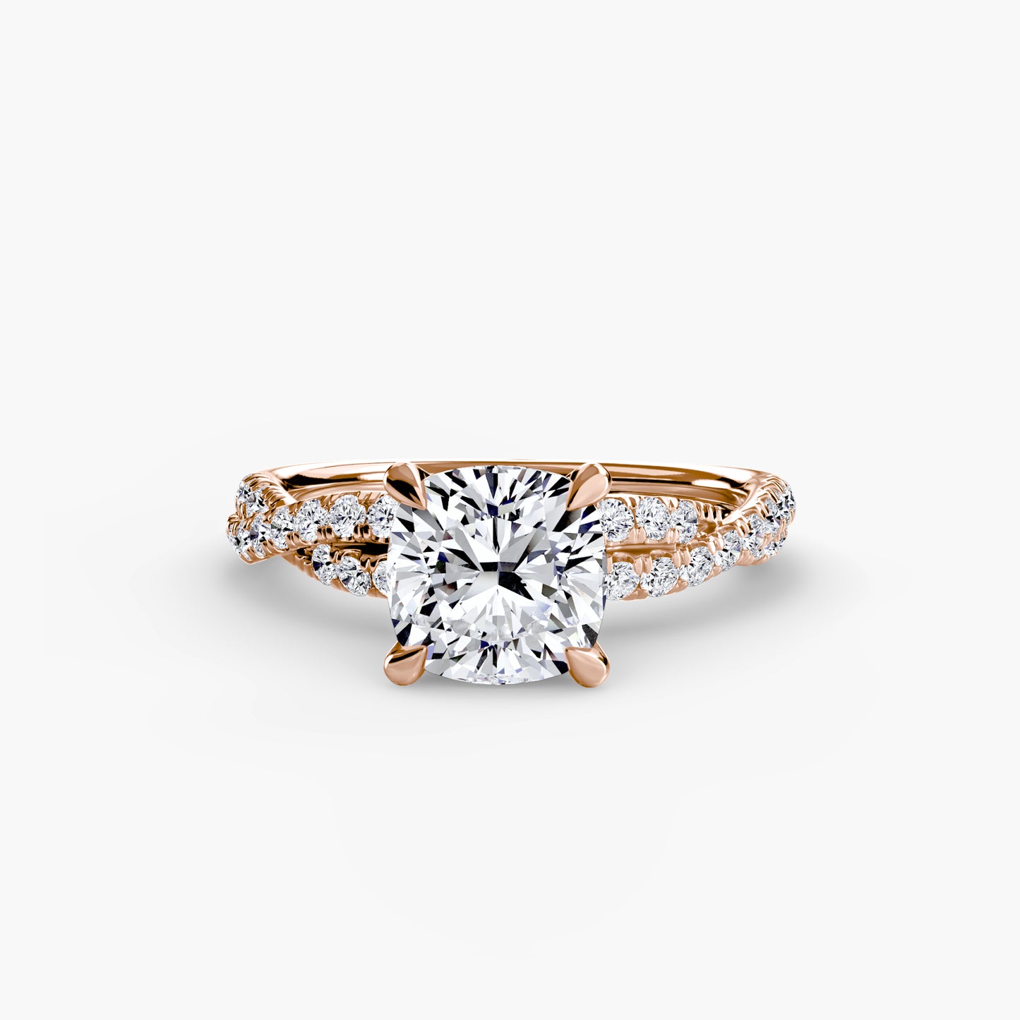 The "Rio" Twisted Pavé Solitaire
