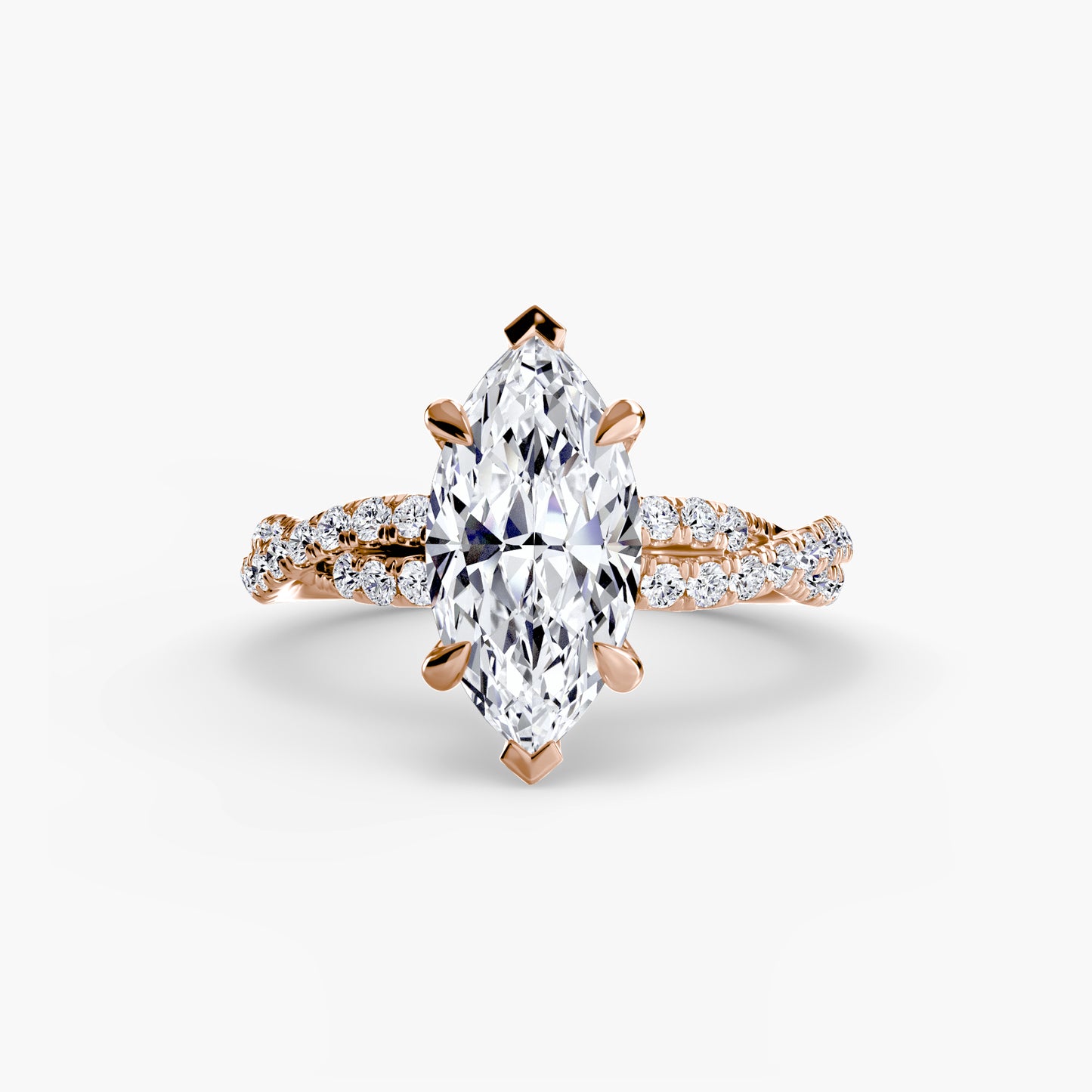 The "Rio" Twisted Pavé Solitaire