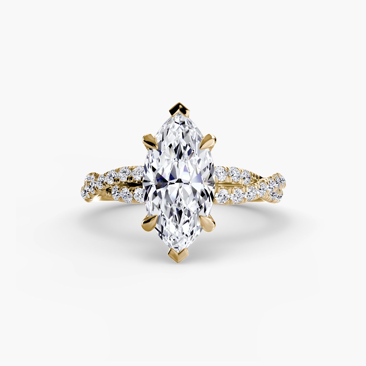 The "Rio" Twisted Pavé Solitaire