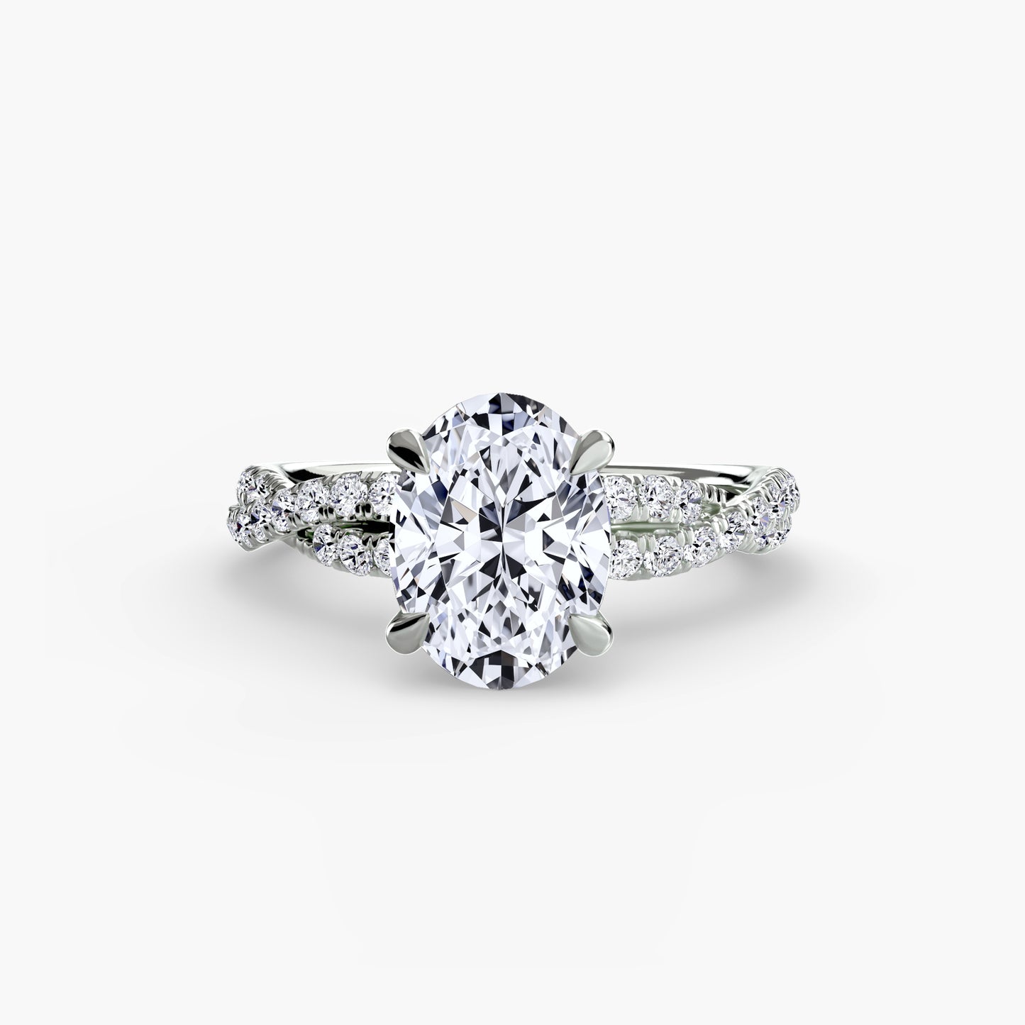 The "Rio" Twisted Pavé Solitaire