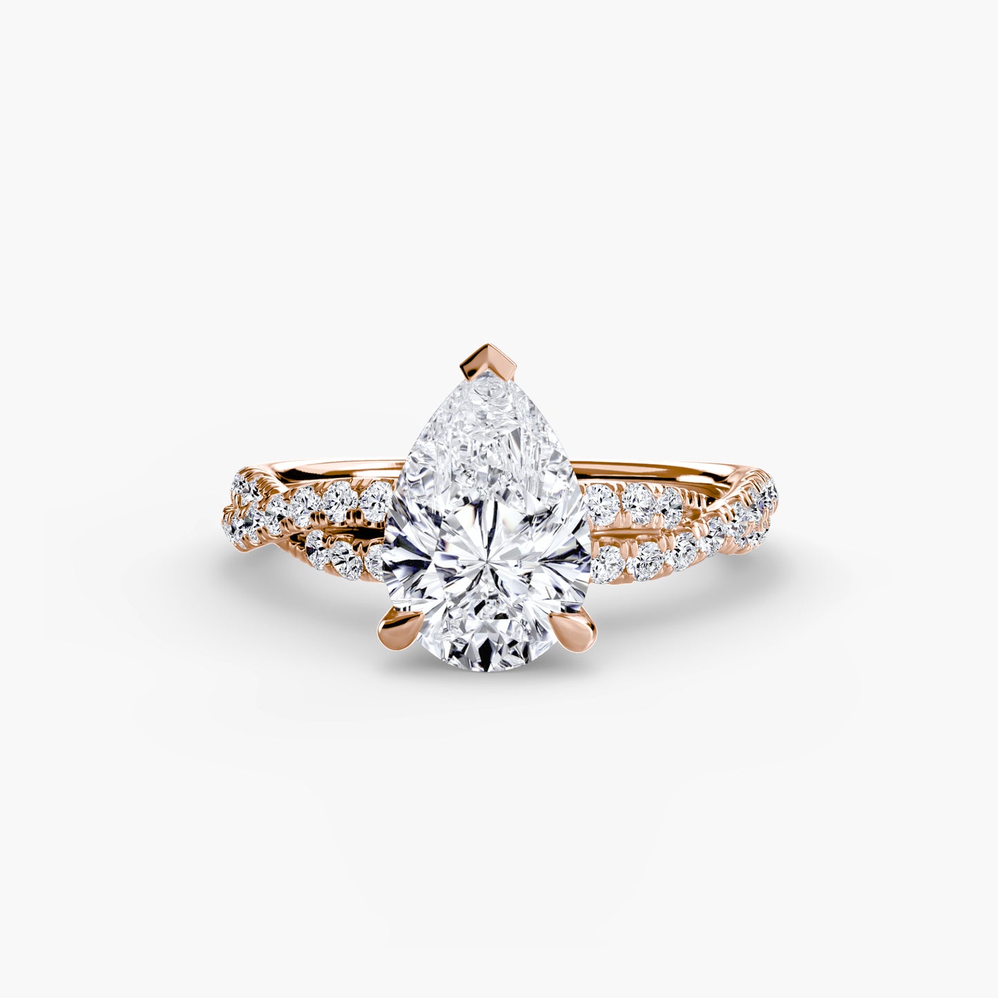 The "Rio" Twisted Pavé Solitaire