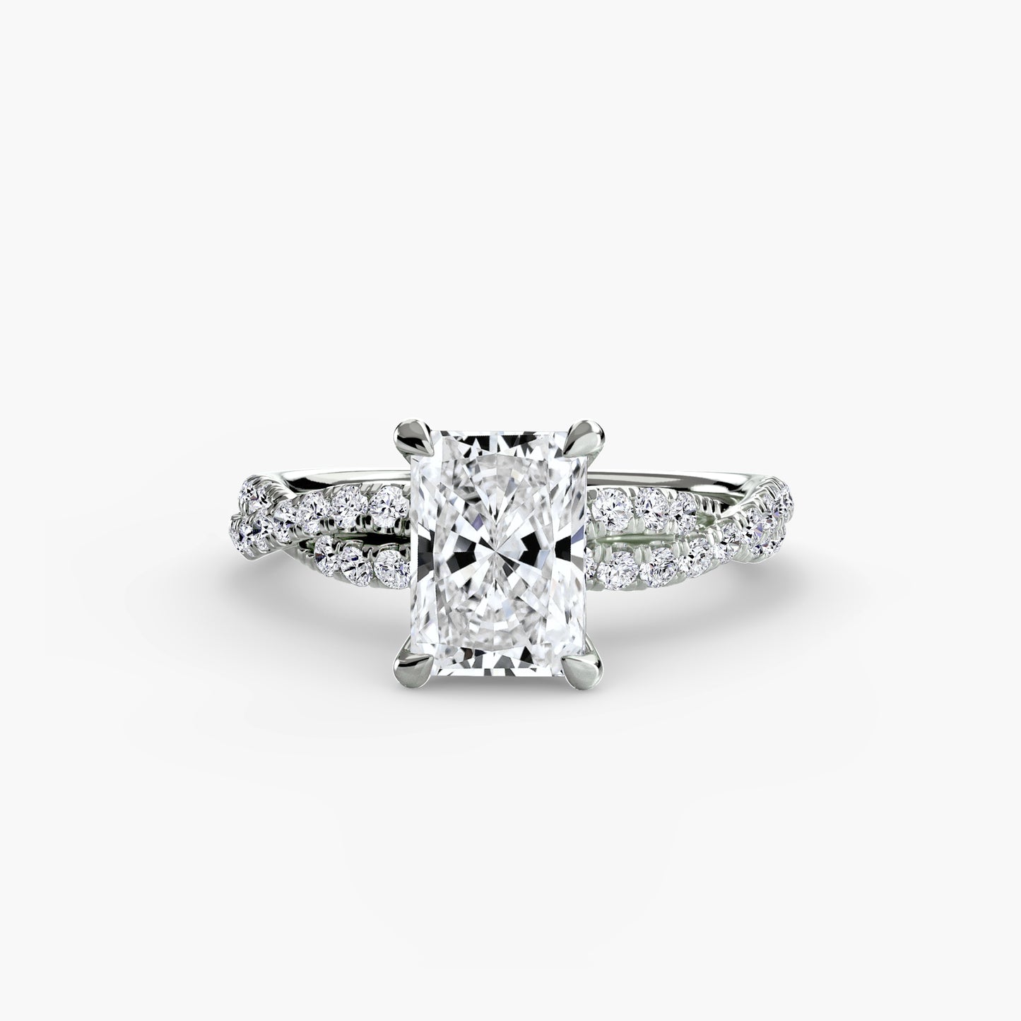 The "Rio" Twisted Pavé Solitaire