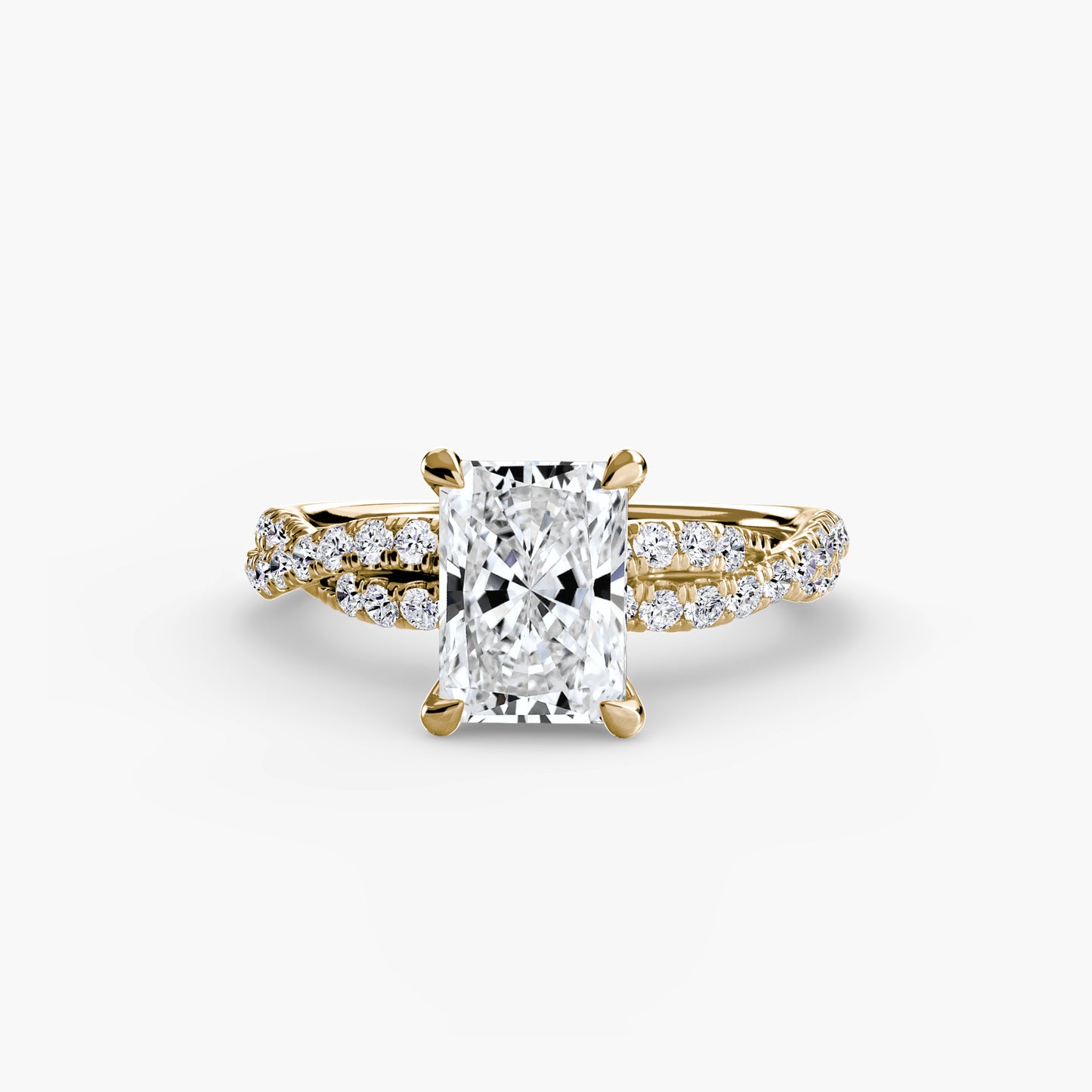 The "Rio" Twisted Pavé Solitaire