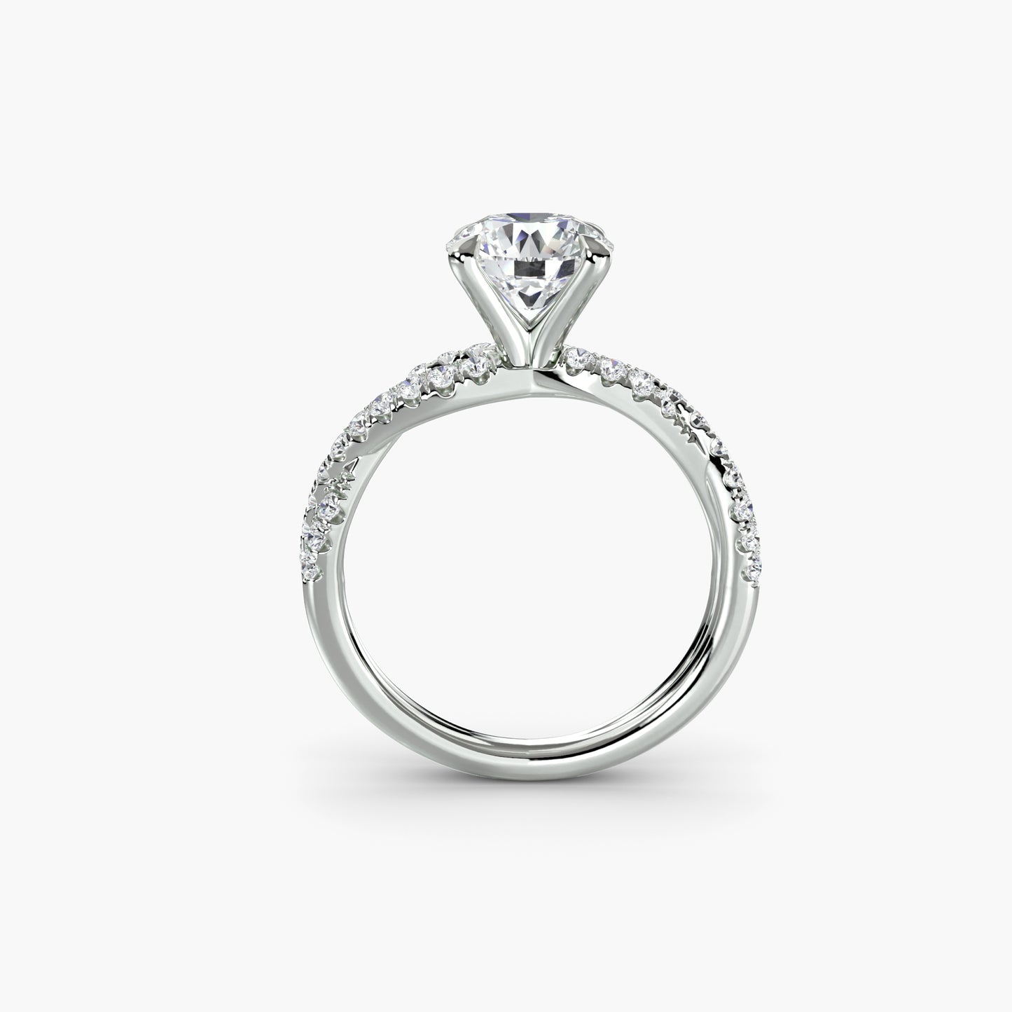 The "Rio" Twisted Pavé Solitaire