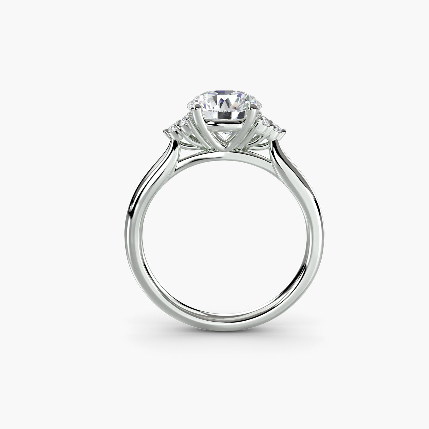 The "Dubai" Solitaire with Cluster Shoulders