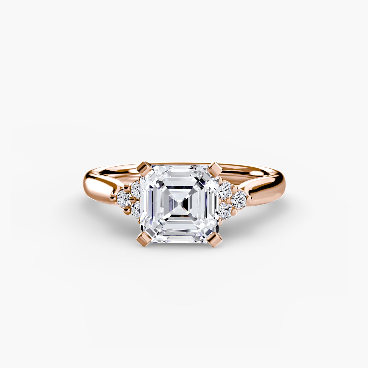 The "Maldives" Solitaire with Cluster Shoulders